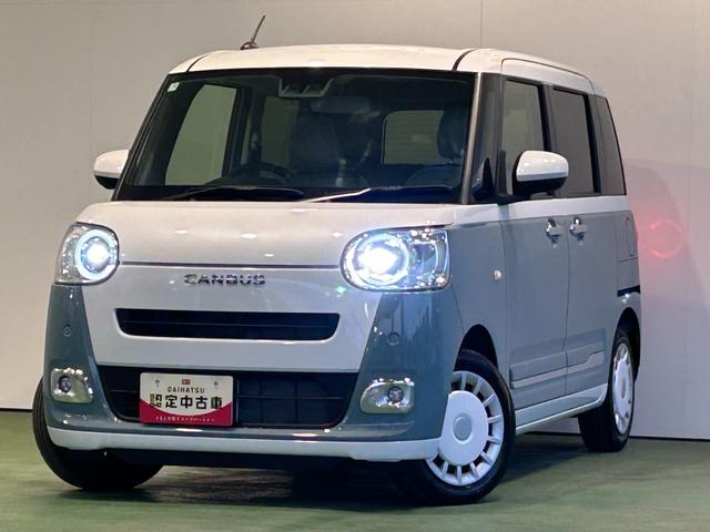 ムーヴキャンバス ストライプスＧ　電動パーキング　プッシュボタンスタ－ト　両側電動スライドドア　コ－ナ－センサ－　衝突被害軽減ブレーキ　アイドリングストップ機能　シ－トヒ－タ－　パノラマモニタ－対応　ＬＥＤヘッドライト（39枚目）