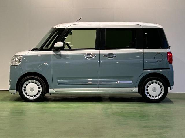 ムーヴキャンバス ストライプスＧ　電動パーキング　プッシュボタンスタ－ト　両側電動スライドドア　コ－ナ－センサ－　衝突被害軽減ブレーキ　アイドリングストップ機能　シ－トヒ－タ－　パノラマモニタ－対応　ＬＥＤヘッドライト（45枚目）