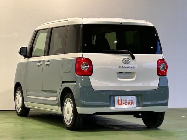 ムーヴキャンバス ストライプスＧ　電動パーキング　プッシュボタンスタ－ト　両側電動スライドドア　コ－ナ－センサ－　衝突被害軽減ブレーキ　アイドリングストップ機能　シ－トヒ－タ－　パノラマモニタ－対応　ＬＥＤヘッドライト（49枚目）