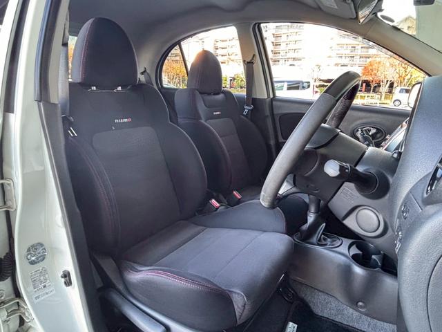 マーチ ニスモ S HKSマフラ 純正ナビ ドラレコ ETC フルセグTV 外品LEDヘッドライト バックカメラ スマートキー プッシュスタート 専用AW 専用エアロ 専用シート(16枚目)