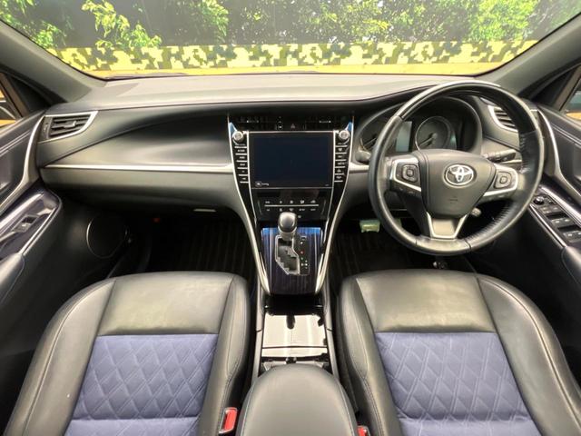 ハリアー プログレス　スタイルブルーイッシュ　ＴＲＤエアロ　ＪＢＬサウンド　純正９型ナビ　全周囲カメラ　トヨタセーフティセンス　レーダクルーズ　クリアランスソナー　パワーバックドア　ハーフレザーシート　パワーシート　ＬＥＤヘッドライト（2枚目）