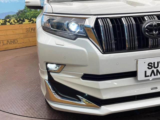 ランドクルーザープラド TX Lパッケージ サンルーフ モデリスタエアロ BIG-X9インチナビ トヨタセーフティセンス バックカメラ シートベンチレーション 7人乗 ドラレコ コーナーセンサー LEDヘッドライト ルーフレール パワーシート(12枚目)
