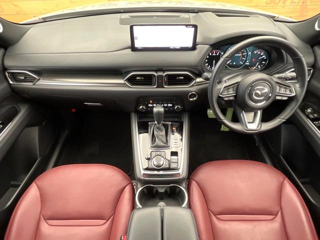 ＣＸ－８ ２５Ｓ　Ｌパッケージ　１０型純正ナビ　全周囲カメラ　ＢＯＳＥサウンドシステム　赤革シート　アダプティブクルーズコントロール　スマートブレーキサポート　シートベンチレーション　パワーバックドア　コーナーセンサー　パワーシート（2枚目）