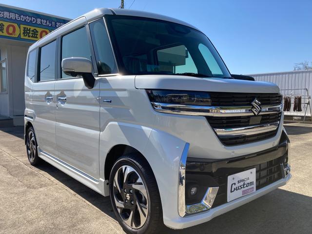スペーシアカスタム ハイブリッドXS 届出済未使用車 純正9型ナビ フルセグTV Bluetooth 全方位モニター 両側電動スライドドア アダプティブクルーズコントロール シートヒーター(4枚目)