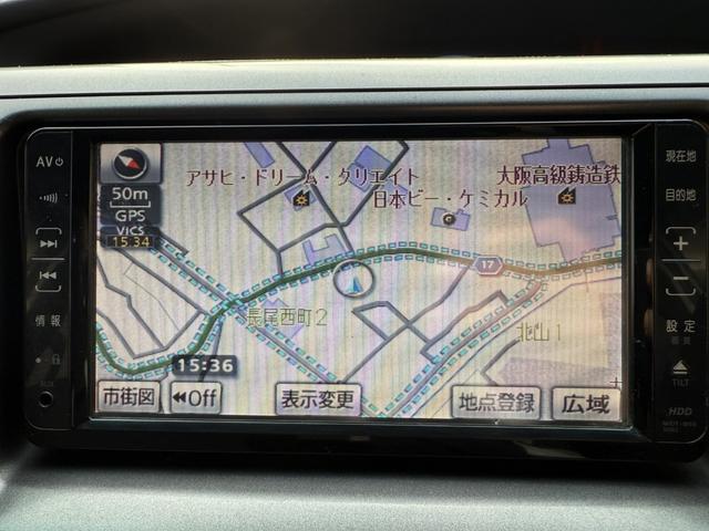 エスティマ アエラス　純正ＨＤＤナビゲーション　バックモニター　純正１７インチアルミホイール　純正後席モニター　ＥＴＣ　両側電動スライドドア（20枚目）