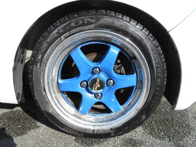 L 車高調 マフラー スパルコ14インチホイール カロッツェリアCDデッキ ユーザー買取車 禁煙車 チェックフロアマット シフトノブ アルミペダルカバー(23枚目)