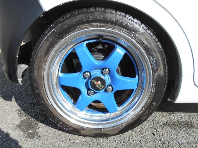 L 車高調 マフラー スパルコ14インチホイール カロッツェリアCDデッキ ユーザー買取車 禁煙車 チェックフロアマット シフトノブ アルミペダルカバー(24枚目)