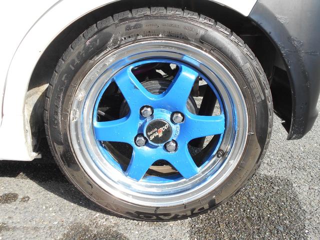 L 車高調 マフラー スパルコ14インチホイール カロッツェリアCDデッキ ユーザー買取車 禁煙車 チェックフロアマット シフトノブ アルミペダルカバー(26枚目)