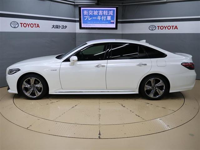 クラウンハイブリッド ＲＳアドバンス　革シート　フルセグ　ＤＶＤ再生　バックカメラ　衝突被害軽減システム　ＥＴＣ　ＬＥＤヘッドランプ　クリアランスソナー　ＰＫＳＢ　ＢＳＭ　ＲＣＴＡ　シートヒーター　オートマチックハイビーム（3枚目）