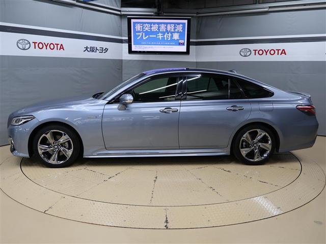 クラウンハイブリッド ＲＳアドバンス　革シート　フルセグ　メモリーナビ　ＤＶＤ再生　バックカメラ　衝突被害軽減システム　ＥＴＣ　ＬＥＤヘッドランプ　ＰＫＳＢ　ＲＣＤ　全周囲カメラ　ＰＫＳＢ　電子インナーミラー（4枚目）