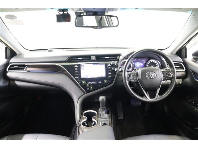 カムリ Ｇレザーパッケージ　衝突被害軽減　ＤＶＤプレーヤー　定期点検記録簿　ＬＥＤランプ　ナビＴＶ　横滑り防止　本革シート　電動シート　地デジＴＶ　イモビライザー　エアバッグ　キーフリー　メモリ－ナビ　オートクルーズ　ＡＢＳ（4枚目）