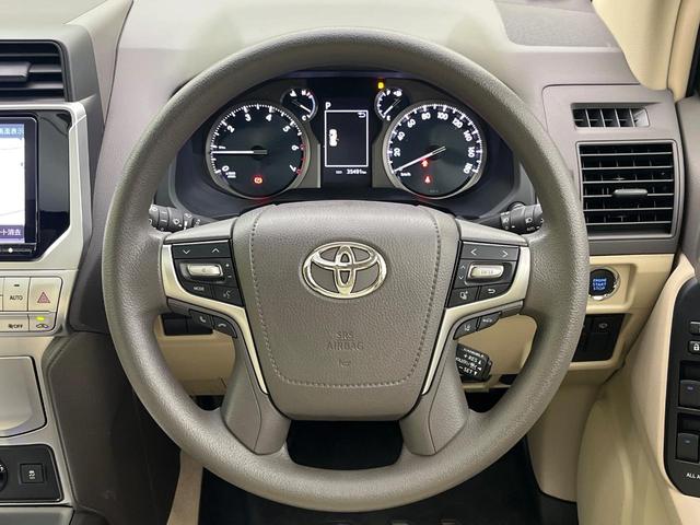 ランドクルーザープラド TX 後期 サンルーフ 7人乗 9型BIG-X バックカメラ 衝突被害軽減システム レーダークルーズ 禁煙車 コーナーセンサー スマートキー LEDヘッド ルーフレール ETC パーキングサポートブレーキ(13枚目)