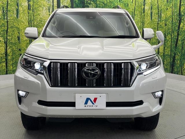 ランドクルーザープラド TX 後期 サンルーフ 7人乗 9型BIG-X バックカメラ 衝突被害軽減システム レーダークルーズ 禁煙車 コーナーセンサー スマートキー LEDヘッド ルーフレール ETC パーキングサポートブレーキ(16枚目)