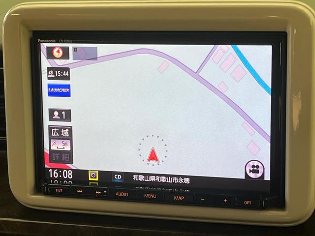 アルトラパン モード 純正SDナビ 全周囲カメラ 衝突被害軽減システム 禁煙車 ドラレコ スマートキー HIDヘッド ビルトインETC オートライト オートエアコン Bluetooth CD DVD再生 フルセグ(52枚目)