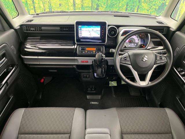 スペーシアカスタム ハイブリッドＸＳ　純正ナビ　全周囲カメラ　両側電動スライドドア　衝突被害軽減システム　レーダークルーズ　ハーフレザーシート　シートヒーター　コーナーセンサー　スマートキー　ＬＥＤヘッド（3枚目）