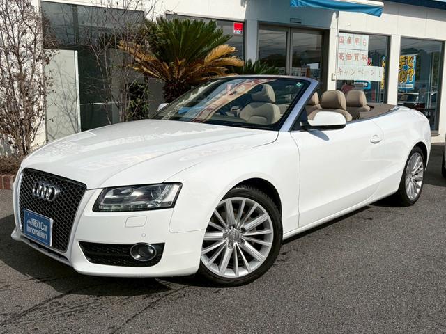 Ａ５カブリオレ ２．０ＴＦＳＩクワトロ　電動オープン　４ＷＤ　ドラレコ　バックカメラ　純正ナビ　クルコン　ＥＴＣ　パワーシート　シートヒーター　Ｗエアコン　純正１８インチＡＷ　コーナーセンサー　アイドリングストップ　パーキングアシスト（2枚目）