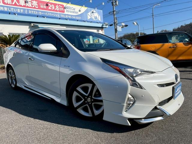 プリウス Ａプレミアム　モデリスタフルエアロ　純正ナビ　衝突軽減ブレーキ　レーンアシスト　パワーシート　バックカメラクルーズコントロール　３６０°ドラレコ　スマートキー　コーナーセンサー　純正１７インチＡＷ　ＥＴＣ（4枚目）