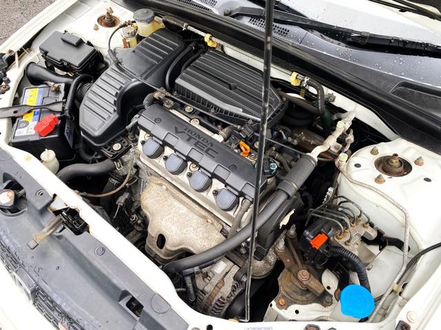 シビックフェリオ ＲＳ　５速ＭＴ　ＶＴＥＣ　ディーラー整備　タイミングベルト交換済　純正オプションＨＩＤ　フォグランプ　エスペリアダウンサス　トランクスポイラー　１６インチＡＷ　ＭＯＭＯステ　ＥＴＣ　オートエアコン（43枚目）