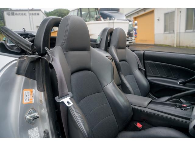 S2000 タイプV VGS VTEC 6速MT 専用ステアリング HONDAACCESSユーロパフォーマンスR5 17インチAW 黒幌 黒内装 ハーフレザーシート レーダー プッシュスタート HIDヘッドライト ABS(50枚目)