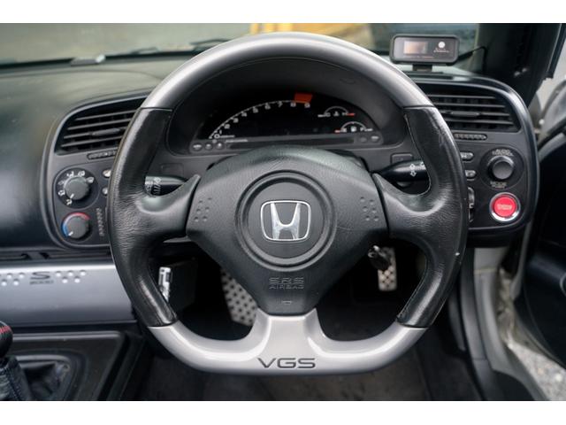 S2000 タイプV VGS VTEC 6速MT 専用ステアリング HONDAACCESSユーロパフォーマンスR5 17インチAW 黒幌 黒内装 ハーフレザーシート レーダー プッシュスタート HIDヘッドライト ABS(57枚目)