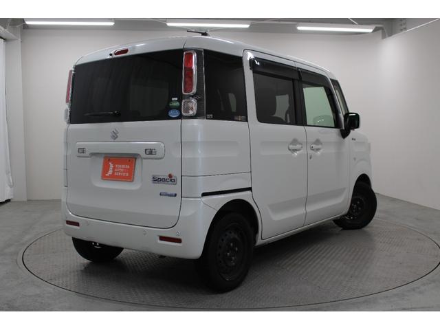 スペーシア ハイブリッドX 社外フルセグナビ ETC 両側パワースライド シートヒーター フロアマット サイドバイザー 天井サーキュレーター フルフラットシート アームレストコンソール アイドリングストップ オートエアコン(6枚目)