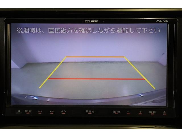 ガイドライン付のバックカメラ搭載です。車は構造上たくさんの死角がありますので、とても便利な機能ですね。あくまでサポート機能ですので常に周囲の状況に気をつけ、目視での確認が大事ですよ！