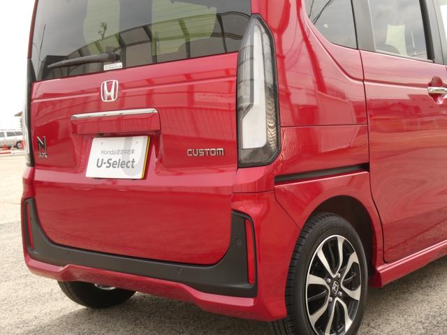 N-BOXカスタム コーディネートスタイル デモカー 9インチナビ バックカメラ ドラレコ ETC アダプティブクルーズコントロール 両側電動スライドドア シートヒーター Bluetooth LEDヘッドライト 衝突被害軽減ブレーキ 禁煙車(37枚目)