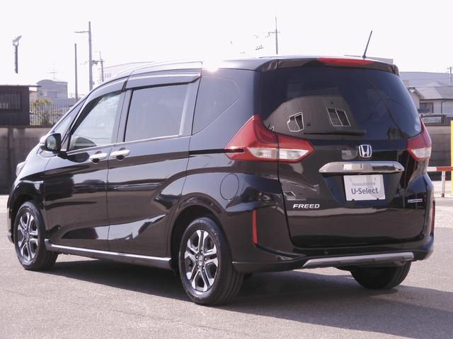 フリードハイブリッド ハイブリッド・クロスターホンダセンシング 9インチナビ Bluetooth Rカメラ 音楽録音 LEDオートライト 両側パワースライドドア 前後ドラレコ スマートキー2個 本革ステアリング 衝突軽減ブレーキ レーンキープ ワンオーナー(27枚目)