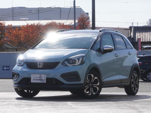 フィット ｅ：ＨＥＶクロスター　９インチナビ　バックカメラ　ドラレコ　ＥＴＣ　アダプティブクルーズコントロール　Ｂｌｕｅｔｏｏｔｈ　ＵＳＢ入力端子　ＬＥＤヘッドライト　衝突被害軽減ブレーキ　障害物センサー　純正アルミホイール　禁煙車（24枚目）