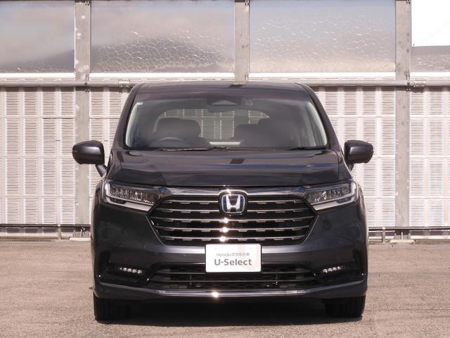 オデッセイハイブリッド e:HEVアブソルート・EX デモカー 11.4インチナビ+全周囲カメラ ナビ連動ドラレコ+ETC レザーシート 1・2列目シートヒーター付電動シート 3ゾーンコントロールエアコン ハンズフリー電動テールゲート 18インチアルミ(13枚目)