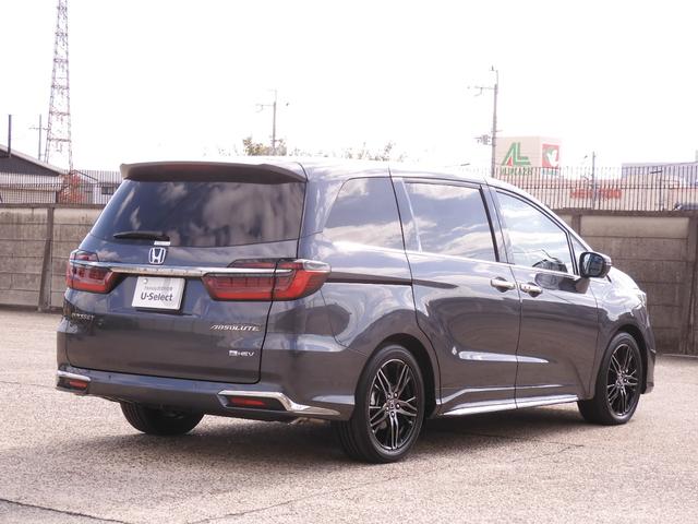 オデッセイハイブリッド e:HEVアブソルート・EX デモカー 11.4インチナビ+全周囲カメラ ナビ連動ドラレコ+ETC レザーシート 1・2列目シートヒーター付電動シート 3ゾーンコントロールエアコン ハンズフリー電動テールゲート 18インチアルミ(15枚目)