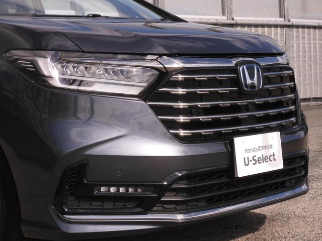 オデッセイハイブリッド e:HEVアブソルート・EX デモカー 11.4インチナビ+全周囲カメラ ナビ連動ドラレコ+ETC レザーシート 1・2列目シートヒーター付電動シート 3ゾーンコントロールエアコン ハンズフリー電動テールゲート 18インチアルミ(30枚目)