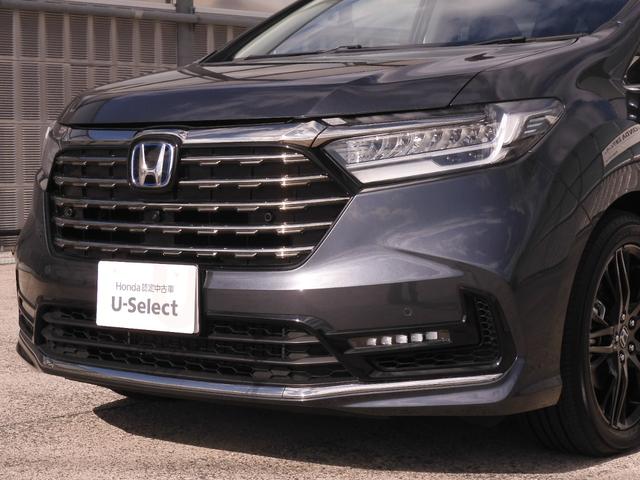 オデッセイハイブリッド e:HEVアブソルート・EX デモカー 11.4インチナビ+全周囲カメラ ナビ連動ドラレコ+ETC レザーシート 1・2列目シートヒーター付電動シート 3ゾーンコントロールエアコン ハンズフリー電動テールゲート 18インチアルミ(32枚目)