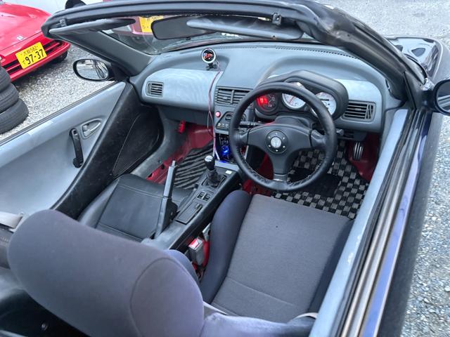 ビート ベースグレード アメリカロビンス製キャンパス幌 ガラスウインド PW ETC マニュアルエアコン カセット(27枚目)