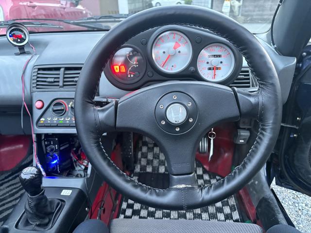 ビート ベースグレード アメリカロビンス製キャンパス幌 ガラスウインド PW ETC マニュアルエアコン カセット(32枚目)