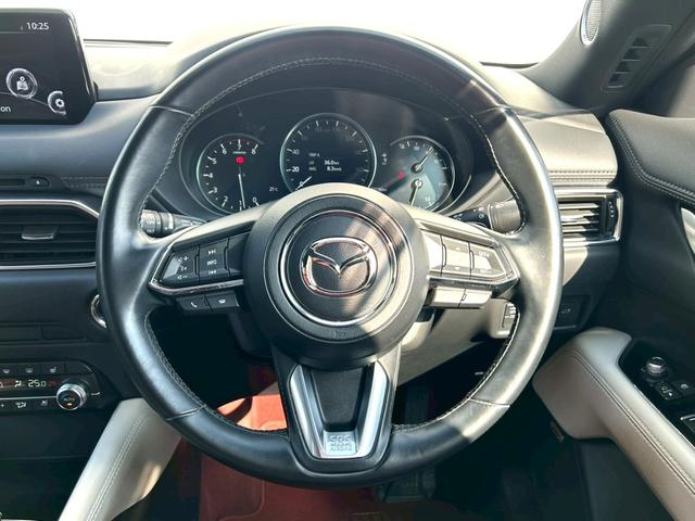 CX-5 25T 100周年特別記念車 禁煙車 衝突軽減ブレーキ 追従機能 4WD 純正ナビTV 全方位カメラ ETC BOSEサウンド 前後ドラレコ 赤本革シート シートヒータ ハンドルヒーター 純正19アルミ HUD BSM 車検整備付(35枚目)