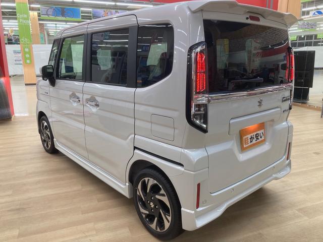 スペーシアカスタム ハイブリッドXSターボ 届出済未使用車 ターボ車 セーフティサポート 衝突被害軽減ブレーキ 誤発進抑制 追従クルコン 両側パワースライドドア LEDヘッドライト LEDフォグ シートヒーター 革巻きステアリング パドルシフト(7枚目)