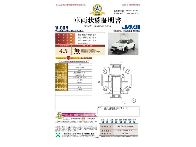 車両状態評価書