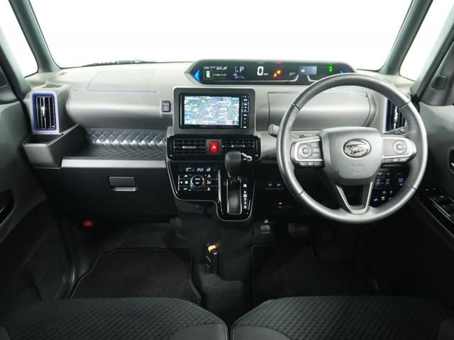 タント カスタムRSセレクション 1オ-ナ- ナビ Rカメ Dレコ ETC 両電扉 BT 地デジ 後席シェード ツートンカラー 合皮コンビシート インテリア内装ブラック 助手席イージークローザー デジタルメーター サイドバイザー(8枚目)