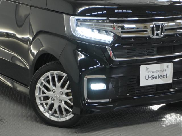 N-BOXカスタム Lターボ ナビ Rカメ ETC 両電扉 BT パドルシフト LED パドルシフト サイドバイザー シートバックテーブル 運転席ハイトアジャスターシート 合皮コンビシート インテリア内装ブラック 後席シェード(33枚目)