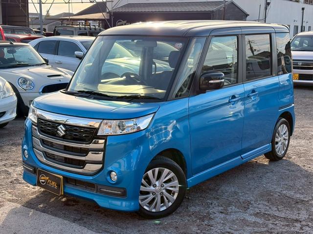 スペーシアカスタムＺ ベースグレード　ＥＴＣ　ナビ　ＴＶ　Ｂｌｕｅｔｏｏｔｈ対応　スマートキー　純正アルミホイール　電動スライドドア　記録簿付（3枚目）