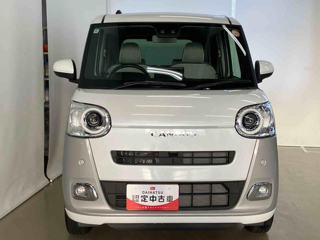 ムーヴキャンバス ストライプスＧ　スマートアシスト付き　ホッとカップホルダー　コーナーセンサー　オートライト・ハイビーム　ＬＥＤヘッドランプ　キーフリー　両側電動スライドドア　電動パーキングブレーキ　ステアリングスイッチ（3枚目）