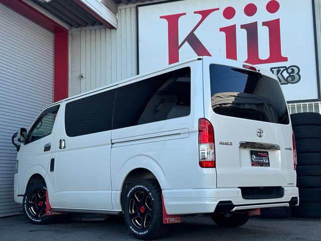 ハイエースバン スーパーGL ダークプライムII TRDフロントバンパーガード☆サイドステップ☆リアスポイラー☆マッドフラップ☆K3オリジナル16インチアルミ☆悪顔ボンネット☆ワイパーガード☆ナビTV・FDモニター☆360°カメラ☆ETC☆両側PS(7枚目)