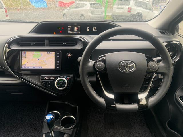 アクア Gソフトレザーセレクション 純正ナビ/バックカメラ/ETC/黒レザーシート/衝突軽減ブレーキ/スマートキー/Bluetooth(15枚目)