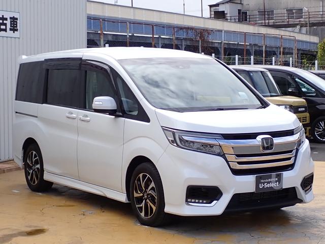ステップワゴンスパーダ スパーダホンダセンシング 禁煙車 純正7インチナビ フルセグ DVD再生 BT USB 衝突軽減ブレーキ 誤発進抑制 Rカメラ ETC 純正アルミ 両側PSD サンシェード 前後ドラレコ TVキャンセラー ターボ パドルシフト(17枚目)