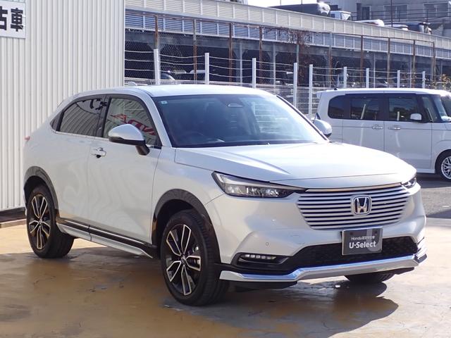 ヴェゼル ｅ：ＨＥＶＺ　１オーナー　禁煙　メーカー純正コネクナビ　純正用品　フロント／サイド／リヤロアスカート　室内イルミネーション　フットライト　ステップガーニッシュ　前後ドラレコ　ＥＴＣ２　ＴＶキット　パワーテールゲート（16枚目）