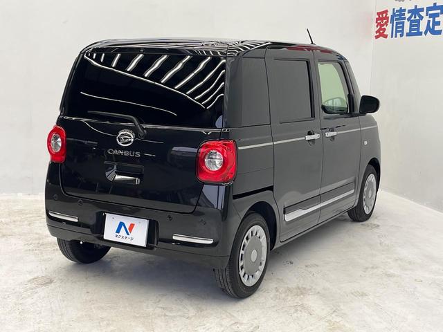 ムーヴキャンバス セオリーGターボ 禁煙車 ターボ 両側電動スライドドア 9型ディスプレイオーディオ 衝突軽減システム レーダークルーズ コーナリングレーンアシスト 全周囲カメラ シートヒーター フルセグ ドライブレコーダー ETC(17枚目)