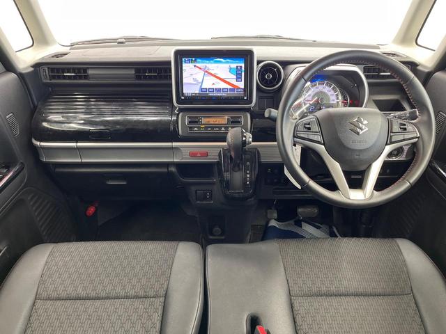 スペーシアカスタム ハイブリッドＸＳターボ　両側電動ドア　８型ナビ　バックカメラ　衝突被害軽減　ハーフレザーシート　シートヒーター　コーナーセンサー　スマートキー　ＬＥＤヘッド　ビルトインＥＴＣ　クルコン　純正１５インチアルミ　オートハイビーム（2枚目）