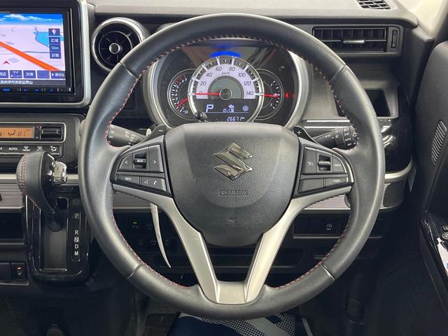 スペーシアカスタム ハイブリッドＸＳターボ　両側電動ドア　８型ナビ　バックカメラ　衝突被害軽減　ハーフレザーシート　シートヒーター　コーナーセンサー　スマートキー　ＬＥＤヘッド　ビルトインＥＴＣ　クルコン　純正１５インチアルミ　オートハイビーム（11枚目）