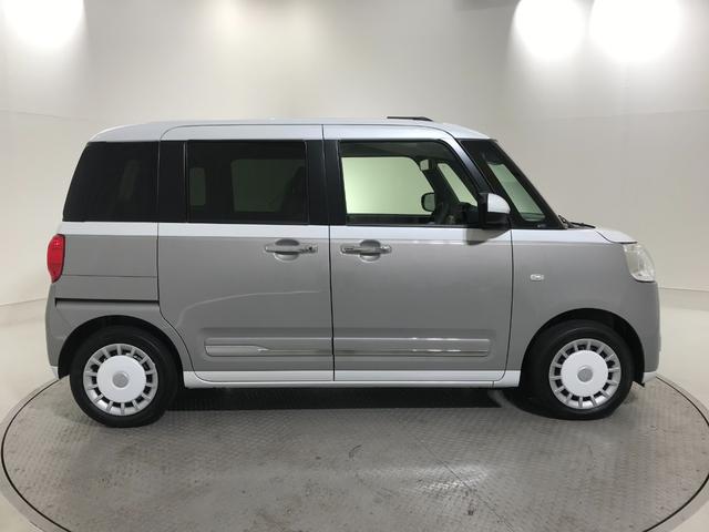 ムーヴキャンバス ストライプスＧ　軽自動車　届出済未使用車　衝突被害軽減ブレーキ　アイドリングストップ　両側電動スライドドア　フルフラットシート　シートヒーター　バックカメラ　スマートキー　パワーウィンドウ　パワーステアリング　ＡＢＳ（7枚目）